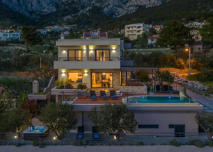 View A Luxury In Makarska, Heated Private Pool, Jacuzzi, Gym