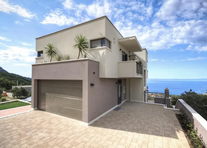 View A Luxury In Makarska, Heated Private Pool, Jacuzzi, Gym Вілла