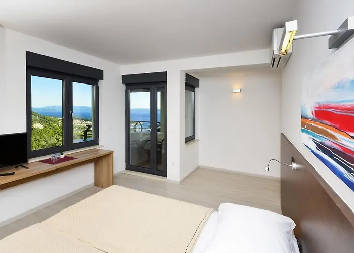 View A Luxury In Makarska, Heated Private Pool, Jacuzzi, Gym Вілла