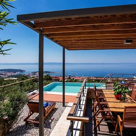 View A Luxury In Makarska, Heated Private Pool, Jacuzzi, Gym Vila
